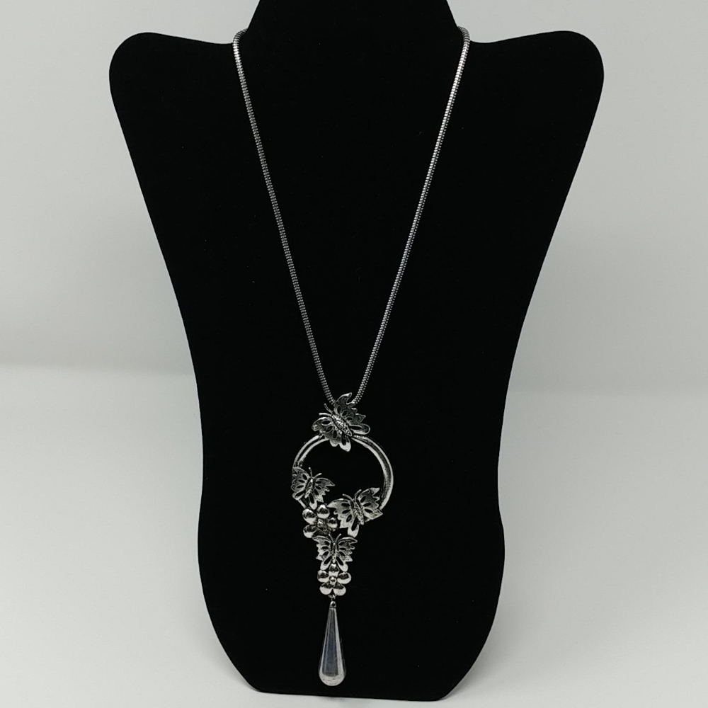NWT Butterfly Collage Necklace